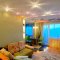 Wall-ceiling luminaires in the interior of the room