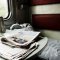 By train of the Belarusian Railway from St. Petersburg to Brest