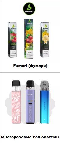 Выбор электронных сигарет в магазине Tabakevich