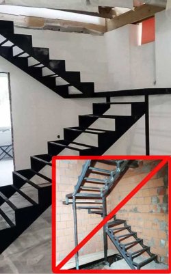 Metal frames for stairs from the manufacturer